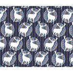 Geometric Deer Retro Pattern Deluxe Canvas 14  x 11  14  x 11  x 1.5  Stretched Canvas