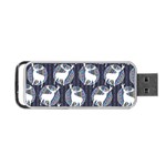 Geometric Deer Retro Pattern Portable USB Flash (Two Sides) Front