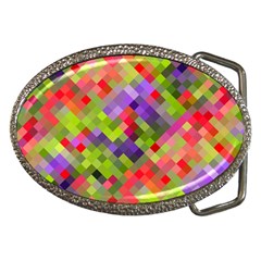 Colorful Mosaic Belt Buckles by DanaeStudio