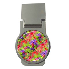 Colorful Mosaic Money Clips (round)  by DanaeStudio