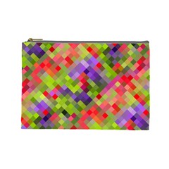 Colorful Mosaic Cosmetic Bag (large)  by DanaeStudio