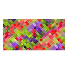 Colorful Mosaic Satin Shawl by DanaeStudio