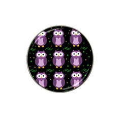 Halloween Purple Owls Pattern Hat Clip Ball Marker (4 Pack) by Valentinaart