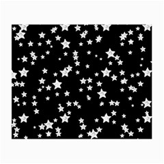 Black And White Starry Pattern Small Glasses Cloth by DanaeStudio