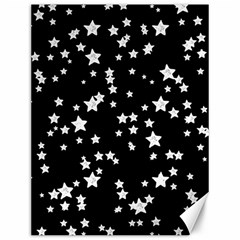 Black And White Starry Pattern Canvas 12  X 16   by DanaeStudio