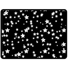 Black And White Starry Pattern Double Sided Fleece Blanket (large) 