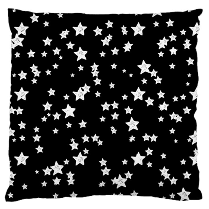 Black And White Starry Pattern Standard Flano Cushion Case (One Side)