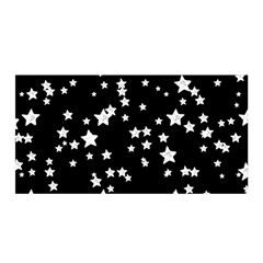 Black And White Starry Pattern Satin Wrap by DanaeStudio