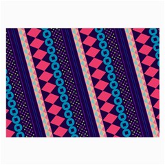 Purple And Pink Retro Geometric Pattern Large Glasses Cloth (2-side)