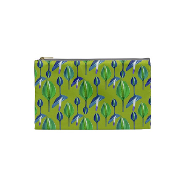 Tropical Floral Pattern Cosmetic Bag (Small) 