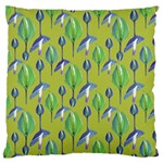 Tropical Floral Pattern Large Flano Cushion Case (One Side) Front