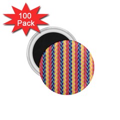 Colorful Chevron Retro Pattern 1 75  Magnets (100 Pack)  by DanaeStudio