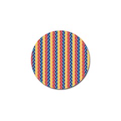 Colorful Chevron Retro Pattern Golf Ball Marker (4 Pack) by DanaeStudio