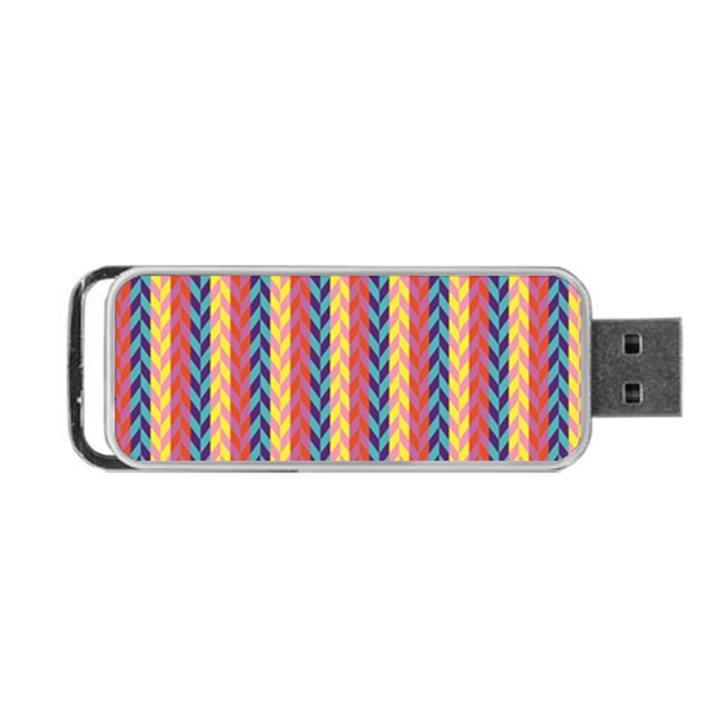 Colorful Chevron Retro Pattern Portable USB Flash (Two Sides)