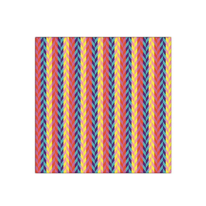 Colorful Chevron Retro Pattern Satin Bandana Scarf