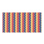 Colorful Chevron Retro Pattern Satin Wrap Front