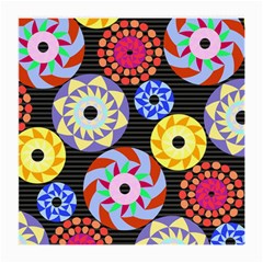 Colorful Retro Circular Pattern Medium Glasses Cloth (2-side) by DanaeStudio