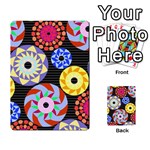 Colorful Retro Circular Pattern Multi-purpose Cards (Rectangle)  Back 9