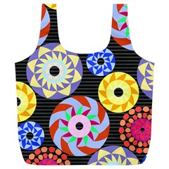 Colorful Retro Circular Pattern Full Print Recycle Bags (l)  by DanaeStudio