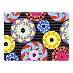 Colorful Retro Circular Pattern Double Sided Flano Blanket (mini)  by DanaeStudio