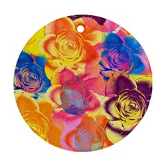 Pop Art Roses Ornament (round)  by DanaeStudio