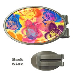 Pop Art Roses Money Clips (oval)  by DanaeStudio