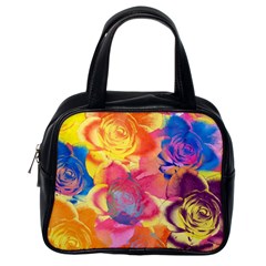 Pop Art Roses Classic Handbags (one Side) by DanaeStudio