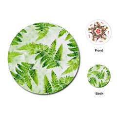 Fern Leaves Playing Cards (round)  by DanaeStudio