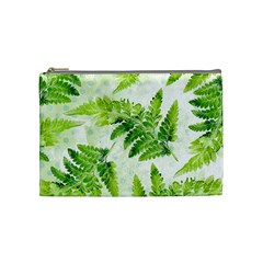 Fern Leaves Cosmetic Bag (medium)  by DanaeStudio