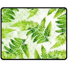 Fern Leaves Fleece Blanket (medium)  by DanaeStudio