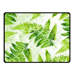 Fern Leaves Fleece Blanket (small) by DanaeStudio