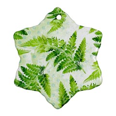 Fern Leaves Snowflake Ornament (2-side)