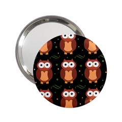 Halloween Brown Owls  2 25  Handbag Mirrors by Valentinaart