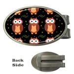 Halloween brown owls  Money Clips (Oval)  Front