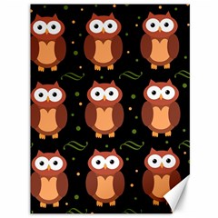 Halloween Brown Owls  Canvas 36  X 48   by Valentinaart