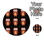 Halloween brown owls  Multi-purpose Cards (Round)  Front 14