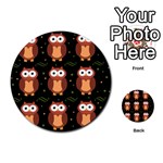 Halloween brown owls  Multi-purpose Cards (Round)  Front 31