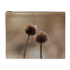 Withered Globe Thistle In Autumn Macro Cosmetic Bag (xl)