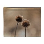 Withered Globe Thistle In Autumn Macro Cosmetic Bag (XL) Front