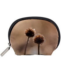 Withered Globe Thistle In Autumn Macro Accessory Pouches (small)  by wsfcow