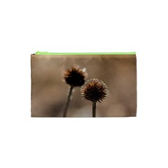 Withered Globe Thistle In Autumn Macro Cosmetic Bag (xs) by wsfcow