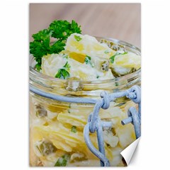 Potato Salad In A Jar On Wooden Canvas 12  X 18   by wsfcow