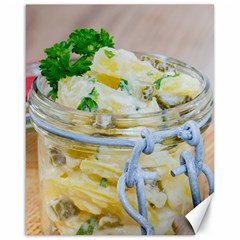 Potato Salad In A Jar On Wooden Canvas 16  X 20   by wsfcow
