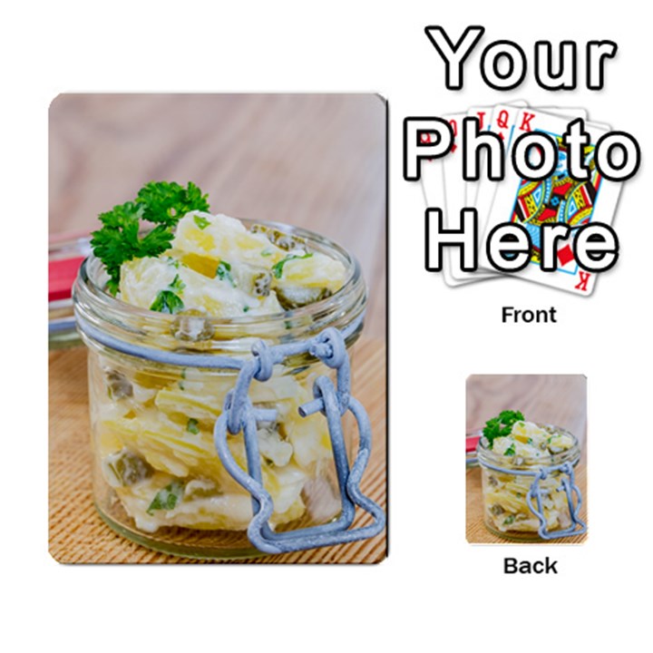 Potato salad in a jar on wooden Multi-purpose Cards (Rectangle) 