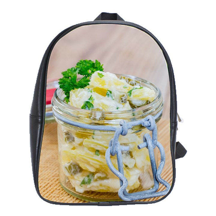 Potato salad in a jar on wooden School Bags(Large) 