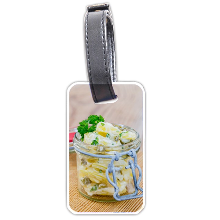 Potato salad in a jar on wooden Luggage Tags (One Side) 