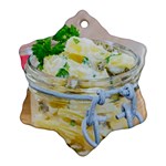 Potato salad in a jar on wooden Snowflake Ornament (2-Side) Front