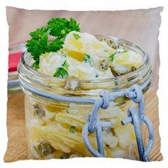 Potato Salad In A Jar On Wooden Large Cushion Case (two Sides) by wsfcow