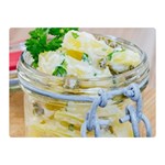 Potato salad in a jar on wooden Double Sided Flano Blanket (Mini)  35 x27  Blanket Back