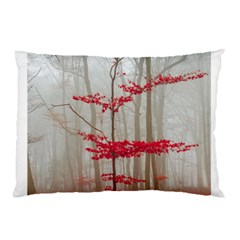 Magic forest in red and white Pillow Case